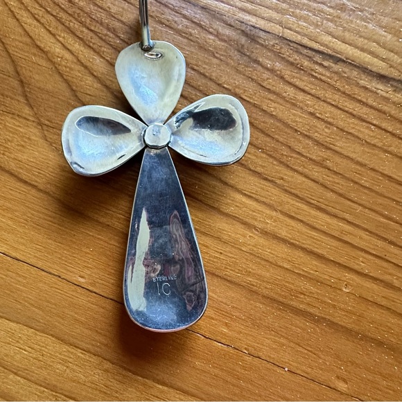 Vintage Turquoise Cross Pendant - Picture 7 of 8